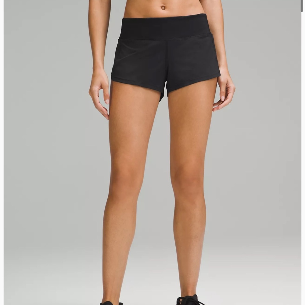 Lululemon Speed Up Low-Rise Lined Short 2.5" Black
